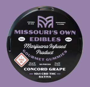 Missouri's Own Edibles grape gummies