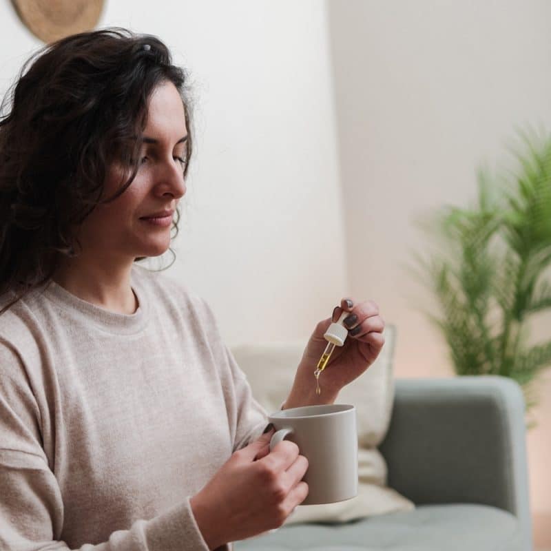 woman using weed for anxiety