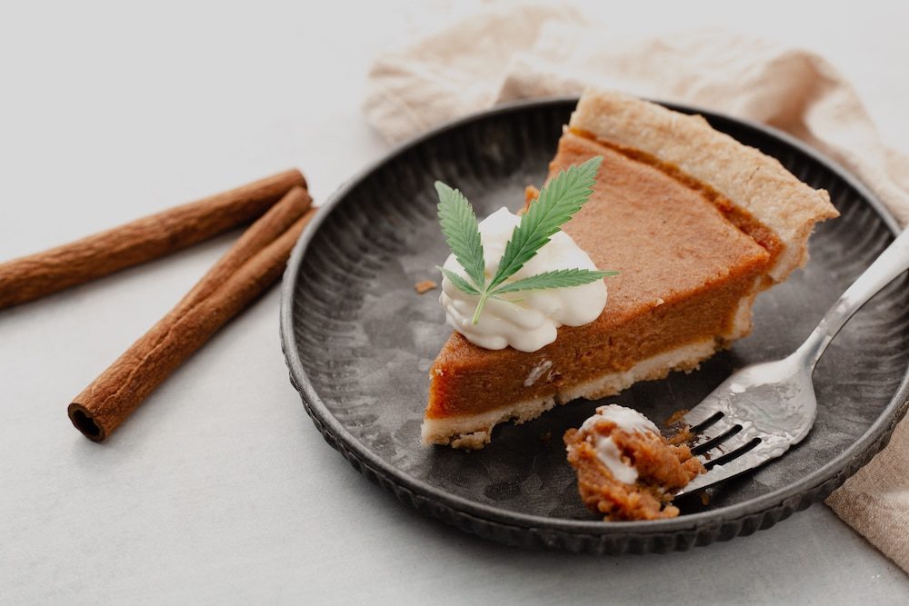 Pumpkin pie infused with cannabis